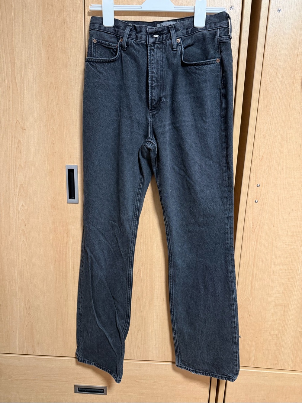 Agolde Classic High-Rise Straight Leg Jeans - Black - Picture 2 of 3